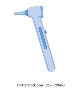 Otoscope icon in a flat style an otolaryngologists tool for checking ear canals