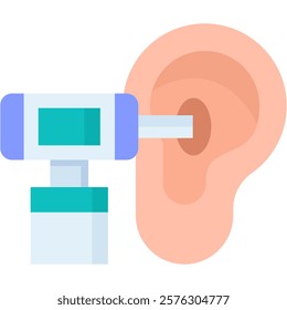 Otoscope Icon Flat Vector Illustration