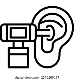 Otoscope Icon Line Vector Illustration