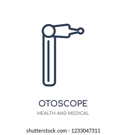 Otoscope icon. Otoscope linear symbol design from Health and Medical collection. Simple outline element vector illustration on white background