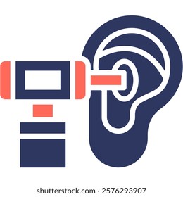 Otoscope Icon Mixed Vector Illustration