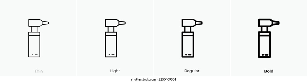 otoscope icon. Thin, Light Regular And Bold style design isolated on white background