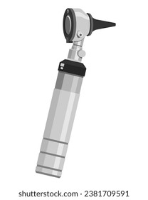 Otoscope - medical device which is used to look into the ears. Flat vector illustration of diagnostic tool