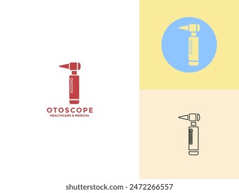 Otoscope Set Vector logo icon concept. Otoscope flat vector symbol, Illustration of Otoscope Tools