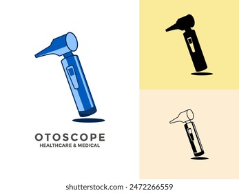 Otoscope Set Vector logo icon concept. Otoscope flat vector symbol, Illustration of Otoscope Tools