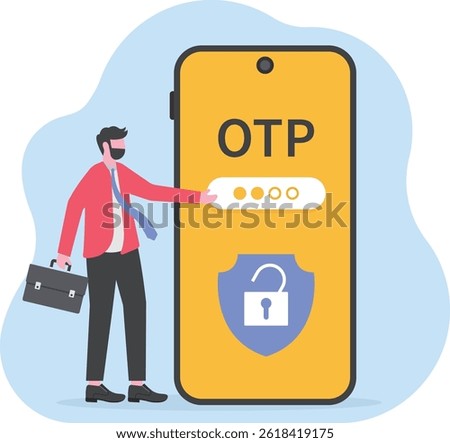OTP authentication and Secure Verification, Never share OTP and Bank Details concept

