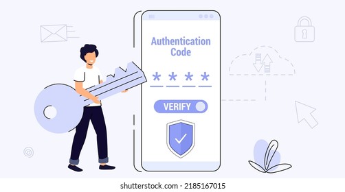 OTP authentication Secure Verification One-time password for secure transaction on digital payment Vector illustration OTP and Bank Details concept 2-Step authentication mobile applications