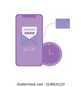 OTP Authentication Security Illustration Concept 