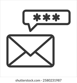 Otp Outline Icon Vector Illustration