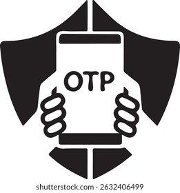 OTP Security Authentication Icon vector 