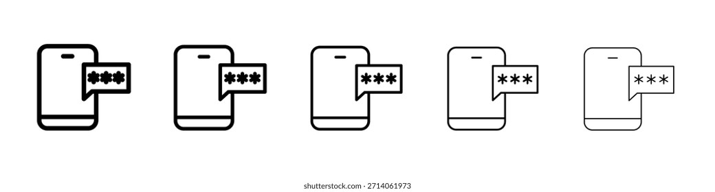 Otp sms password icon design, logo, app, UI. Vector illustration, EPS