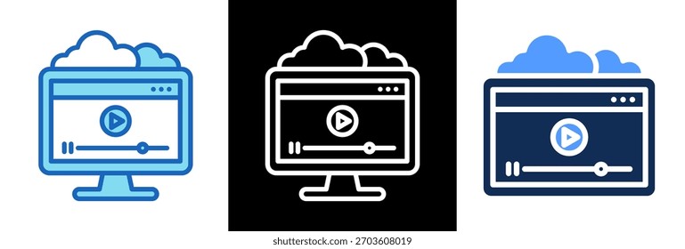 Ott Media Icon tripplestyle Vektorgrafik