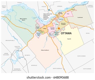 Ottawa Administrative And Political Map