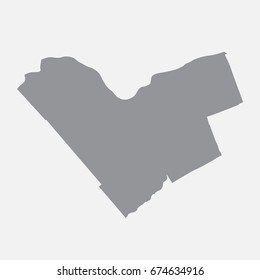 Ottawa city map in gray on a white background