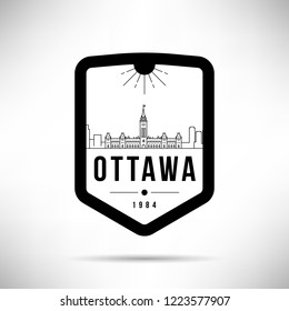 Ottawa City Modern Skyline Vector Template