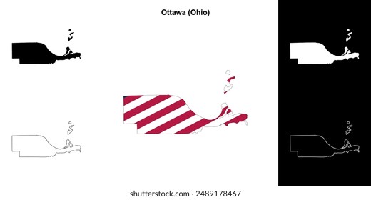 Ottawa County (Ohio) Outline-Kartenset