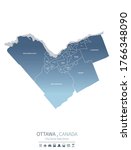 ottawa map. canada city vector map. 