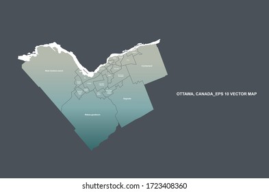 ottawa-Karte. Vektorplan von ottawa in Canada. 