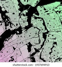 Ottawa, Ontario, Canada - Urban vector city map with parks, rail and roads, highways, minimalist town plan design poster, city center, downtown, transit network, street blueprint