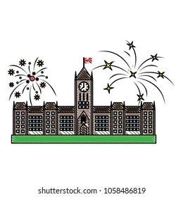 ottawa parliament monument canada and fireworks