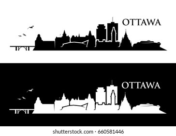 Ottawa skyline - Canada - vector illustration