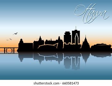 Ottawa skyline - Canada - vector illustration