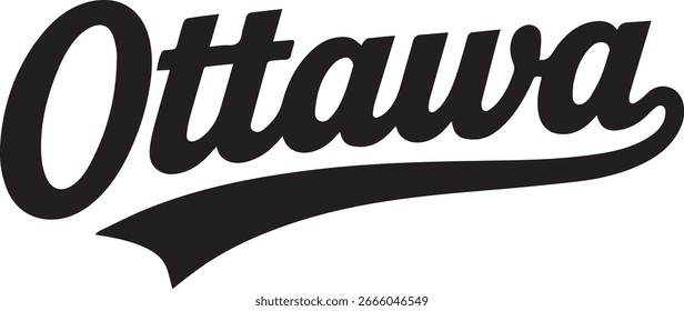 Ottawa text - Canada graphic element Illustration template design 
