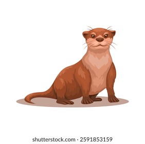 Otter Animal Cartoon Illustration Vector