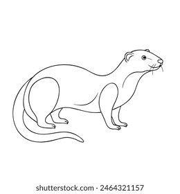 
Otter animal Single continuous minimal line art illustration