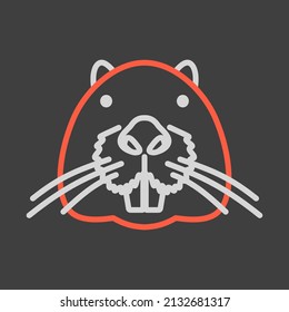 Otter beaver icon. Animal head vector. Agriculture sign. Graph symbol for your web site design, logo, app, UI. EPS10.