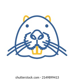 Otter beaver icon. Animal head vector. Agriculture sign. Graph symbol for your web site design, logo, app, UI. EPS10.