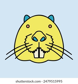 Otter beaver icon. Animal head vector. Agriculture sign. Graph symbol for your web site design, logo, app, UI. EPS10.