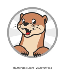 OTTER CARTOON CHARACTER MASCOT DESIGN