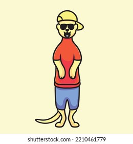 Otter Cartoon Mascot Funny Vector Smile Happiness Fun Cute