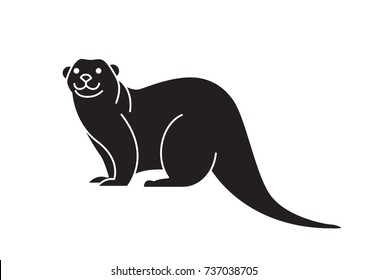 Otter Silhouette Images, Stock Photos & Vectors | Shutterstock