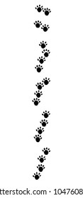 Otter footprints with typical oblique lined tracks - isolated black icon vector illustration on white background.