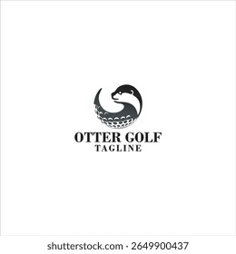 Otter Golf logo in black and white background