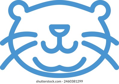 otter head icon, otter icon sign