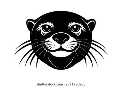 A otter head vector illustration 