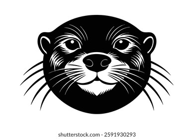 A otter head vector illustration 