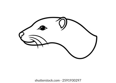 A otter head vector illustration 