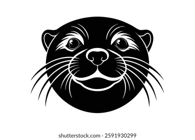 A otter head vector illustration 