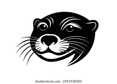 A otter head vector illustration 