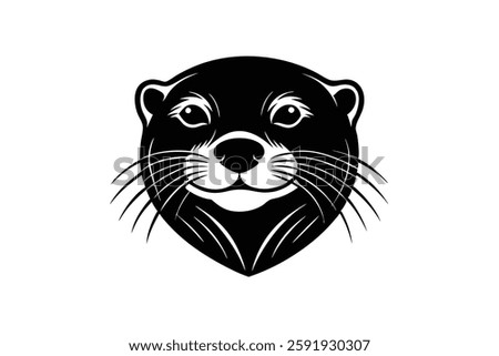 A otter head vector illustration 