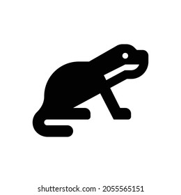 otter Icon. Flat style design isolated on white background. Vector illustration