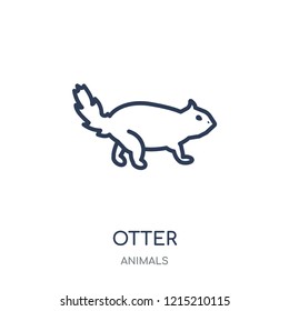 Otter icon. Otter linear symbol design from Animals collection. Simple outline element vector illustration on white background.