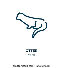 Otter icon. Linear vector illustration from animals collection. Outline otter icon vector. Thin line symbol for use on web and mobile apps, logo, print media.