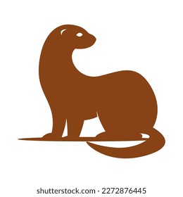 Otter icon logo design illustration