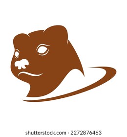 Otter icon logo design illustration