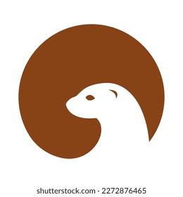 Otter icon logo design illustration